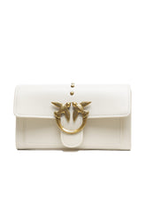 PINKO White Leather One Simply Love Mini Bag
